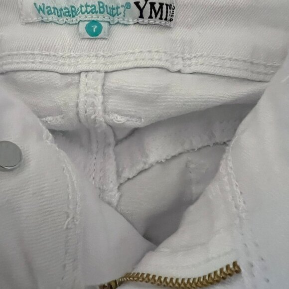YMI White Skinny Jeans Size 7 26" Ankle length - Picture 3 of 5